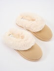 Lyric Lola Faux Suede Scuff Slippers, Champagne product photo View 03 S