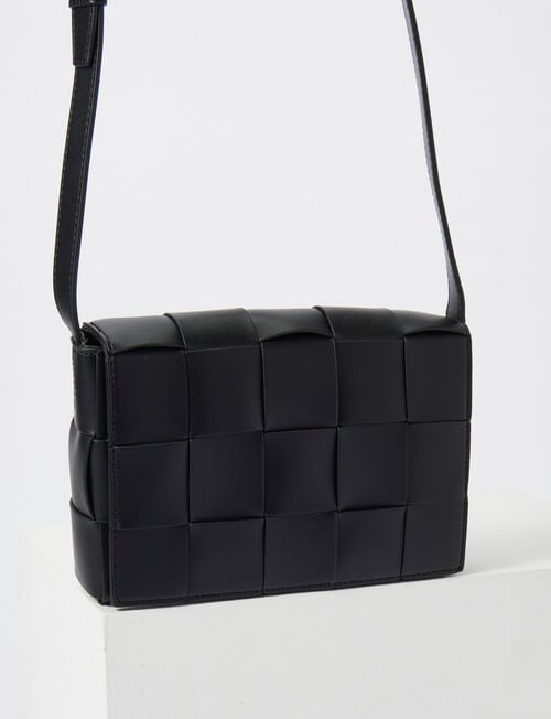 Ada Quilted Black Cross-Body Bag