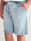 Tarnish King Size Antonio Denim Short, Faded Denim product photo View 04 S