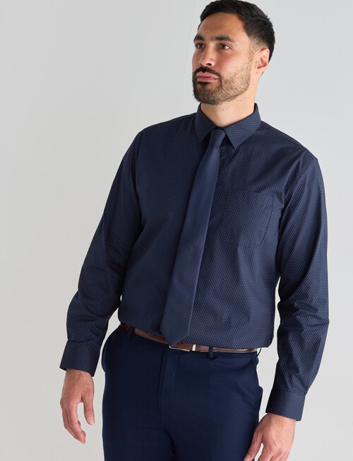 Chisel Burtst Ditsy Long Sleeve Shirt, Navy product photo