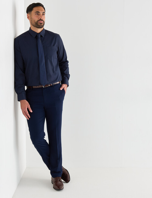 Chisel Burtst Ditsy Long Sleeve Shirt, Navy product photo View 03 L