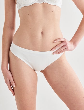 Lyric Juliet Laser Lace Bikini Brief, White product photo