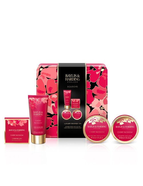 Baylis And Harding Boudoire Cherry Blossom Pamper Tin T Set T Sets 2248