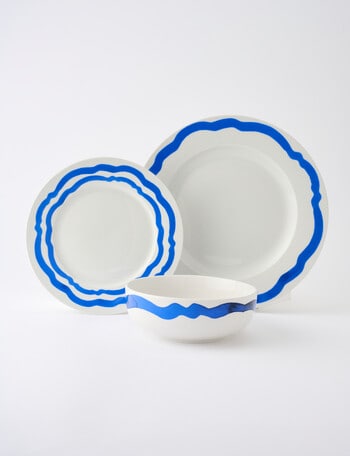 Porto La Mer Dinner Set, 12-Piece, Indigo product photo