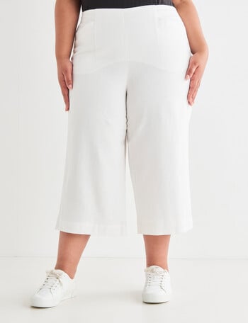 Studio Curve Crop Pant, White - Jeans, Pants & Shorts