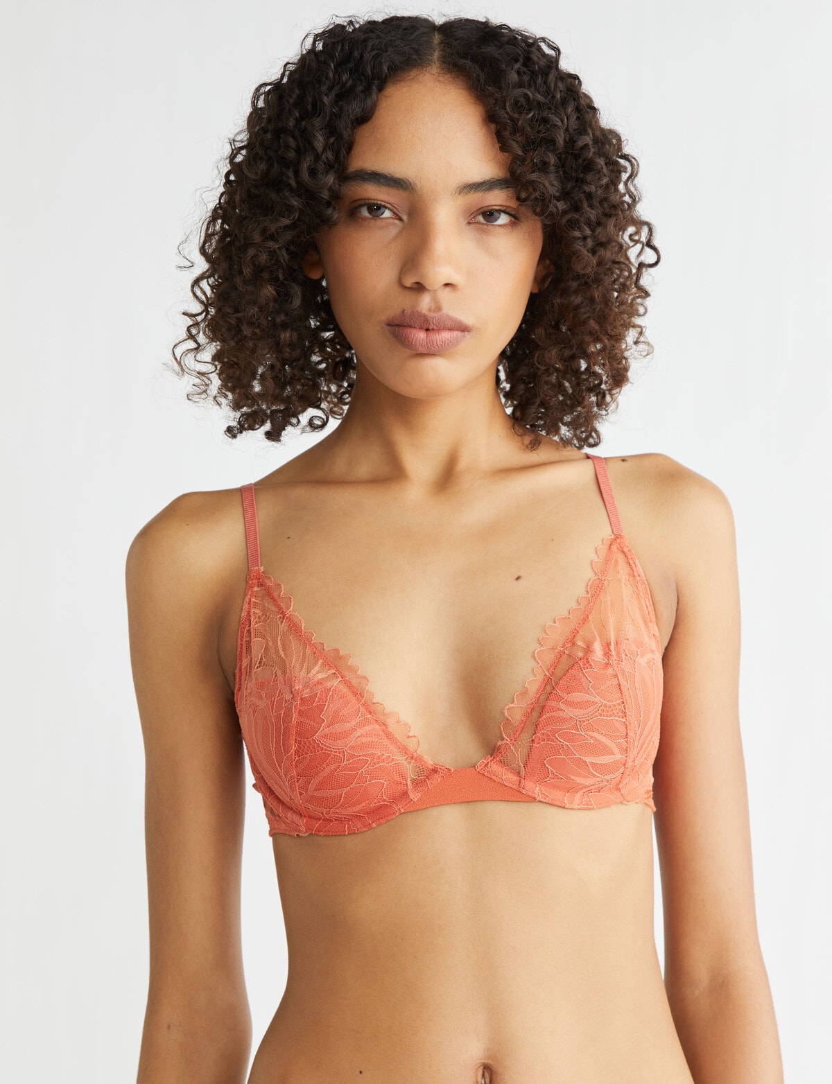 Lightly Lined Lace Plunge Bra