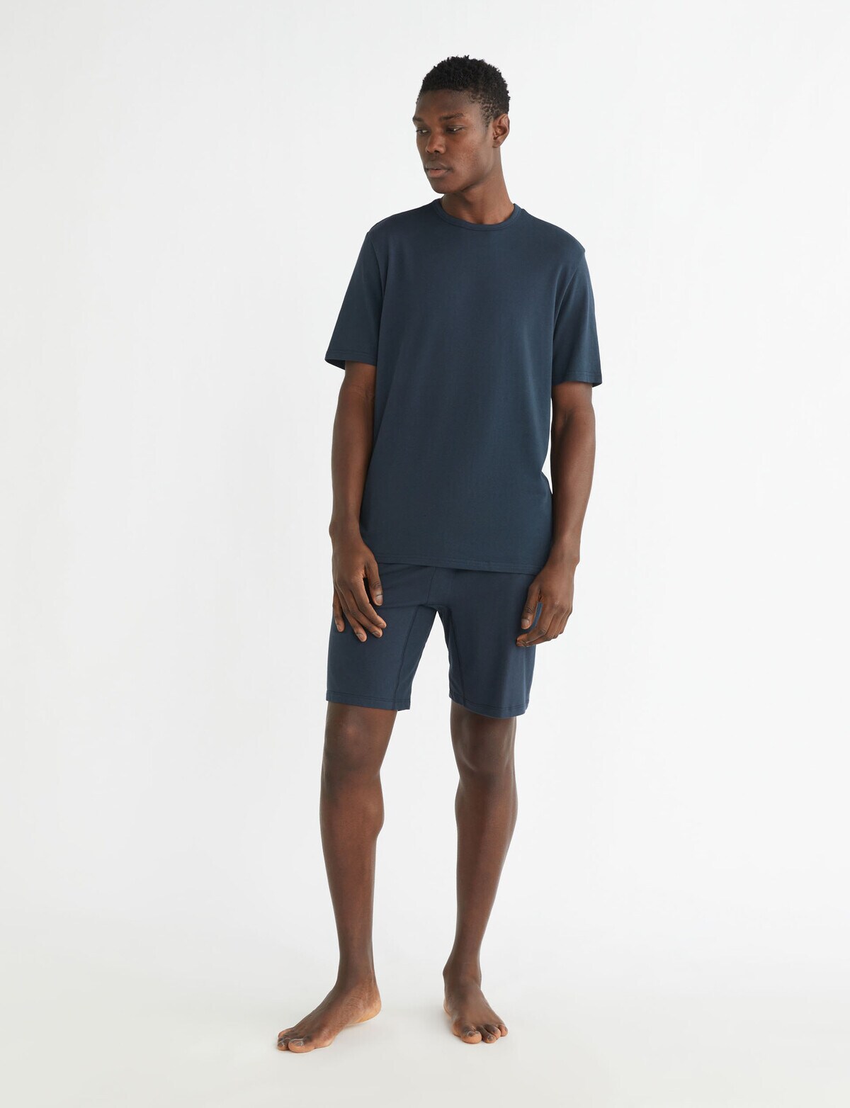 Calvin Klein Cotton Stretch Short Sleeve Top, Blueberry - Sleepwear