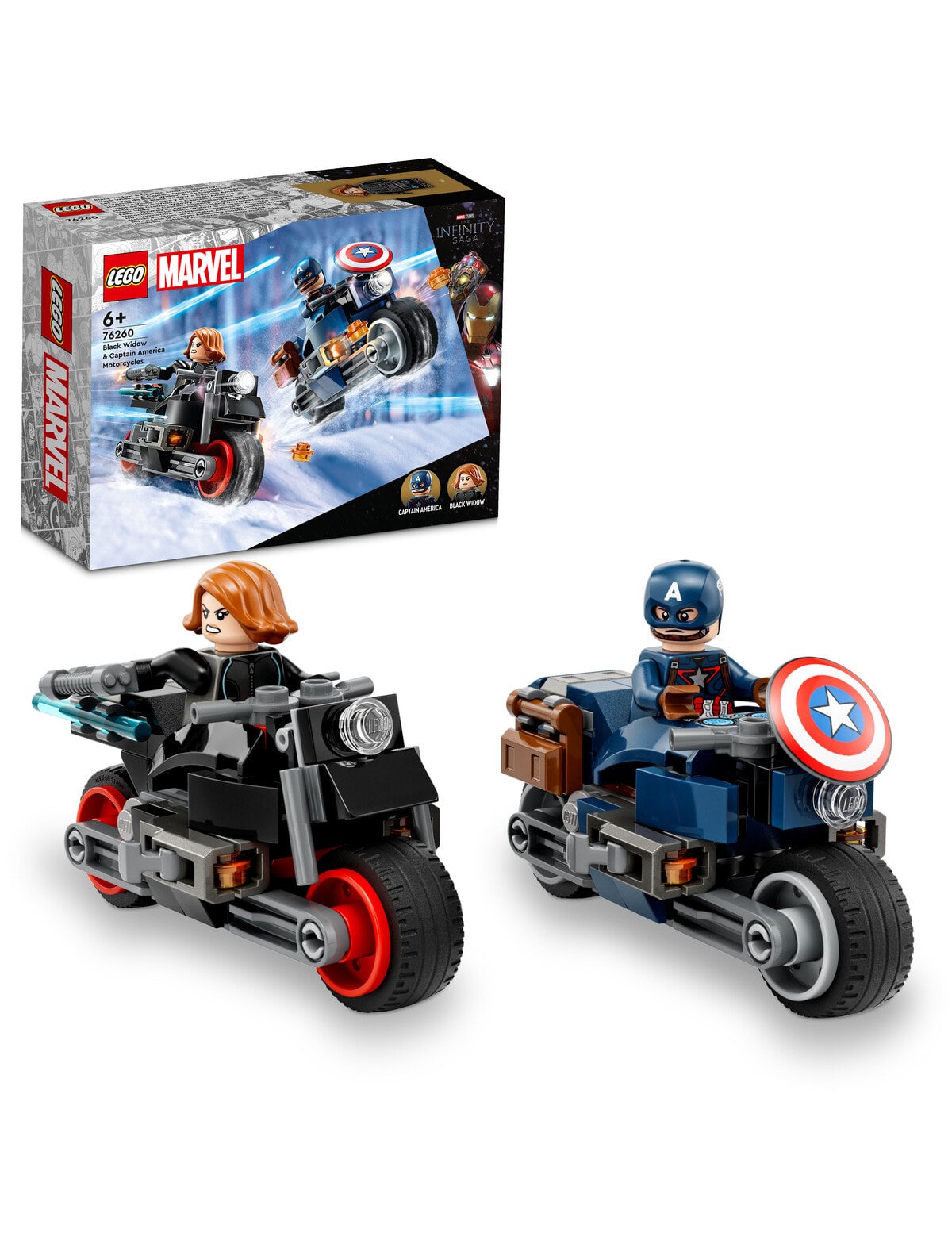 LEGO Superheroes Black Widow & Captain America Motorcycles, 76260