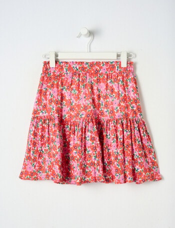 Mac & Ellie Ditsy Floral Viscose Skort, Red - Skirts