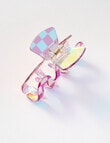 Switch Checkerboard Wavy Claw Clip, Purple product photo View 02 S