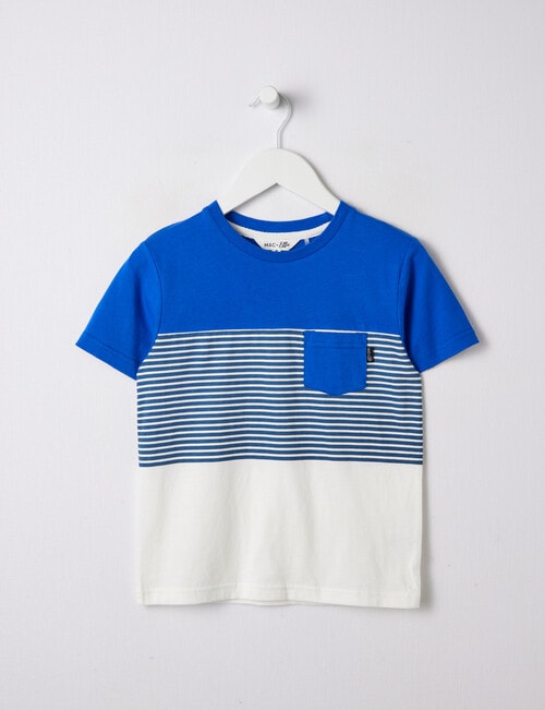 Mac & Ellie Colour-Block Short Sleeve Tee, Blue - T-Shirts & Shirts