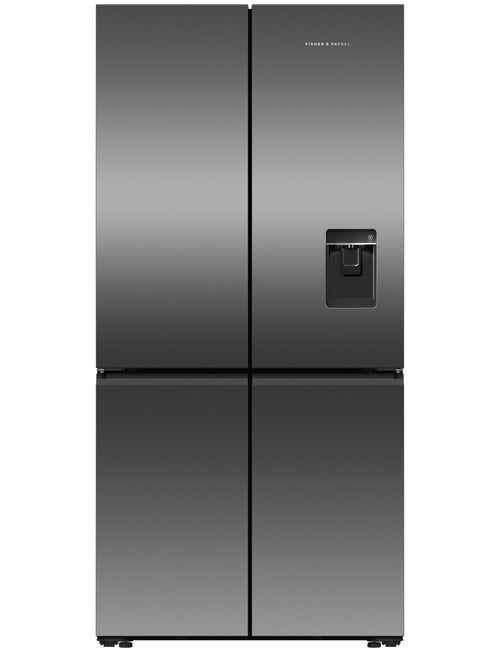 Fisher & Paykel 690L Quad Door Fridge Freezer with Ice & Water, Black Stainless, RF730QNUVB1 product photo