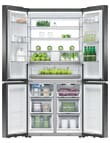 Fisher & Paykel 690L Quad Door Fridge Freezer with Ice & Water, Black Stainless, RF730QNUVB1 product photo View 03 S