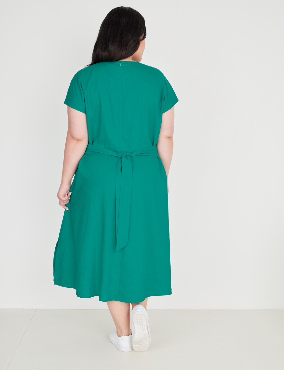 Studio Curve Fit & Flare Dress, Green - Dresses & Skirts