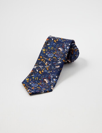 Laidlaw + Leeds 7cm Fancy Multi Floral Tie, Navy product photo
