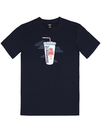 Mr Vintage Longest Drink In Town Tee, Navy product photo