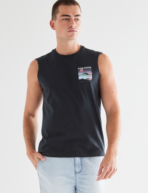 Tarnish Paradise Tank, Charcoal - T-shirts, Singlets & Polos