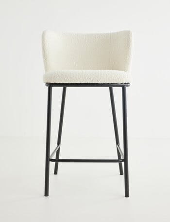 LUCA Avril Barstool, Boucle, White product photo