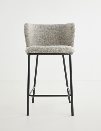 LUCA Avril Barstool, Boucle, Grey product photo