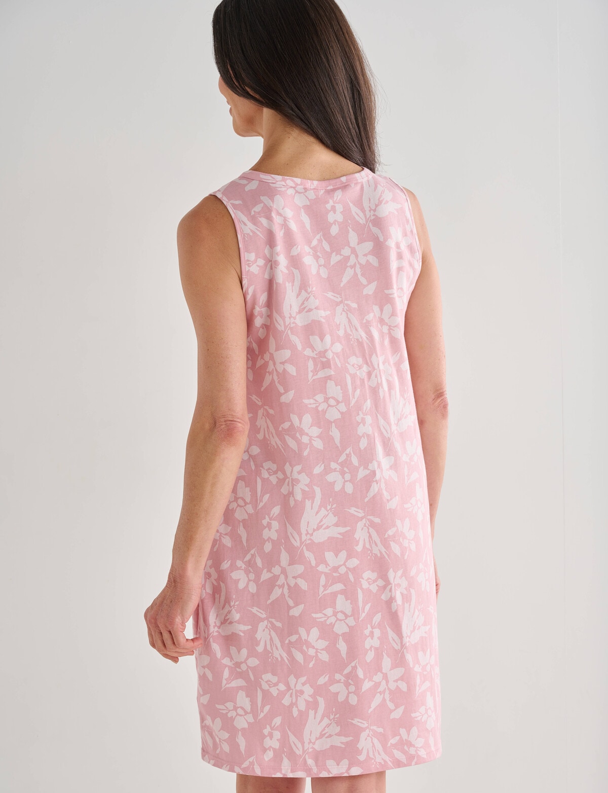 Floral Sleeveless Linen Dress - Blush Pink  Putti Fine Fashions - Putti  Fine Furnishings