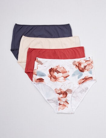 Lyric Full Briefs, 4-Pack, Autumn Floral, 8-26 product photo