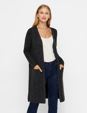 Vero Moda Doffy Long Open Cardigan, Black product photo