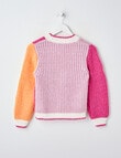 Switch Colourblock Cardigan, Pink Multi product photo View 02 S