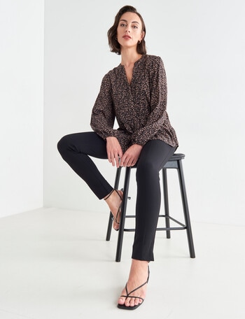 Oliver Black Slim Leg Ponte Regular Length Pant, Black product photo