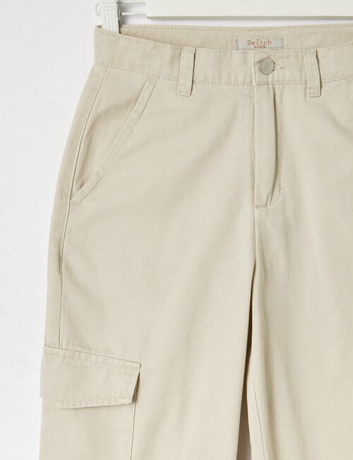 Switch Tess Wide Leg Cargo Pant, Natural product photo View 03 L