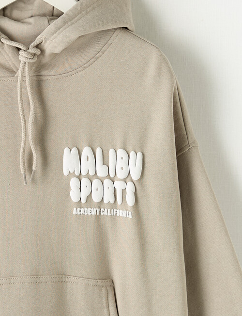 Switch Malibu Puff Print Oversized Hoodie, Stone product photo View 02 L