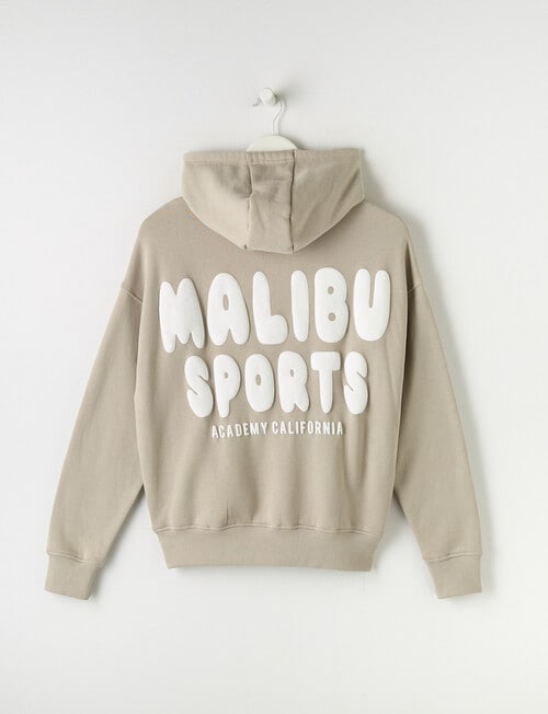 Switch Malibu Puff Print Oversized Hoodie, Stone product photo View 03 L