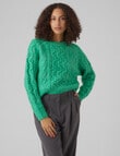 Vero Moda Birgitte Long Sleeve O-Neck Pullover, Mint product photo