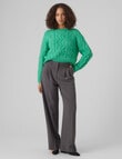 Vero Moda Birgitte Long Sleeve O-Neck Pullover, Mint product photo View 02 S