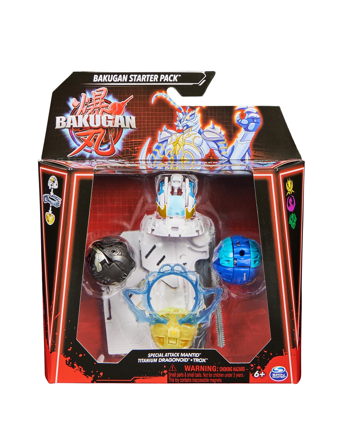 Bakugan 3.0 Starter Pack Special Attack Mantid, Titanium Dragonoid
