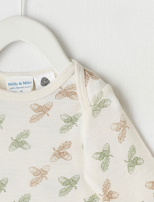 Milly & Milo Acorn Long-Sleeve Top, Cream product photo View 02 L