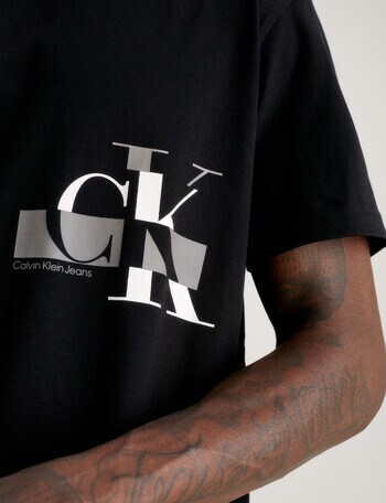 Unisex Monogram Logo T-shirt Black - Calvin Klein