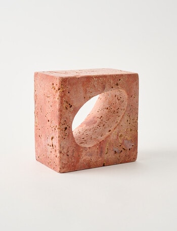 M&Co Travertine Object, Red product photo