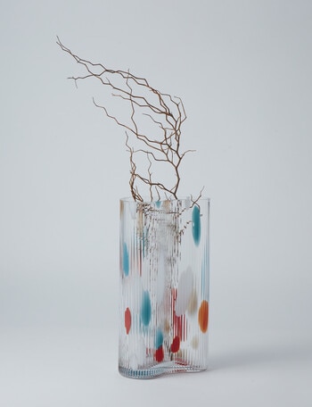 M&Co Napa Glass Vase, 29.5cm, Multi product photo