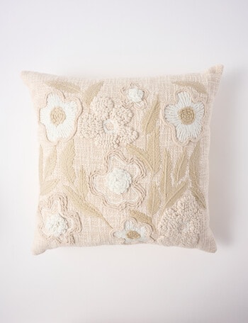 M&Co Riviera Floral Cushion, Beige product photo