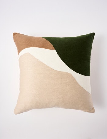 M&Co Solana Embroidered Cushion, Cream product photo