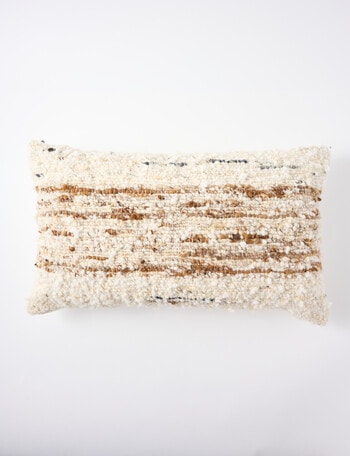 M&Co Artisan Wool Cushion, White product photo