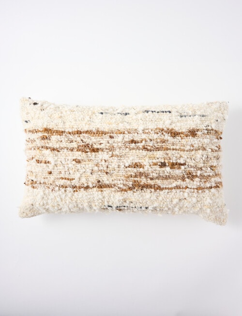 M&Co Artisan Wool Cushion, White product photo