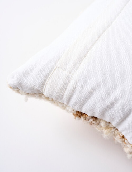 M&Co Artisan Wool Cushion, White product photo View 02 L