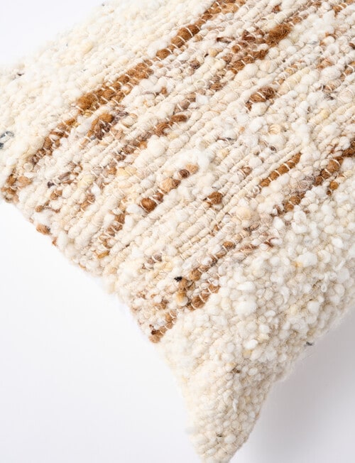 M&Co Artisan Wool Cushion, White product photo View 03 L