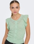 ONLY Nettie Sleeveless Knit Cardigan, Sublte Green product photo