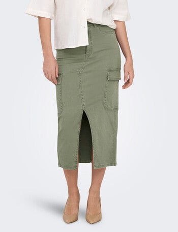 ONLY Lola Cargo Long Slit Skirt, Kalamata product photo
