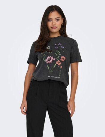 ONLY Lucy Short Sleeve Top, Black product photo