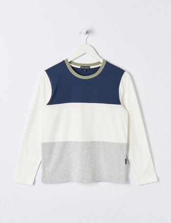 No Issue Long Sleeve Tee Colour Block, Navy product photo