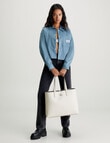 Calvin Klein Minimal Monogram Slim Tote Bag, Stone product photo View 05 S