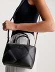 Calvin Klein Re-Lock Quilt Tote Mini Bag, Black product photo View 04 S